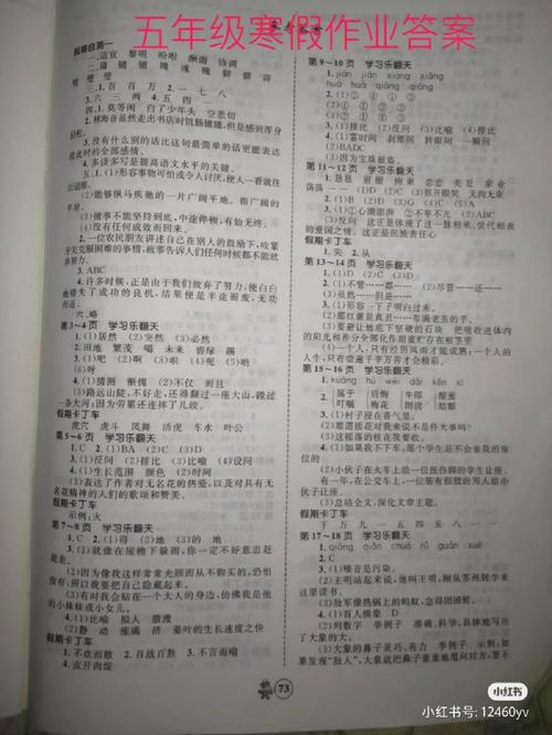 九年级语文寒假作业答案哪里找？