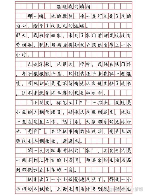 中考满分作文温暖瞬间