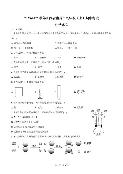 2025九年级化学试卷