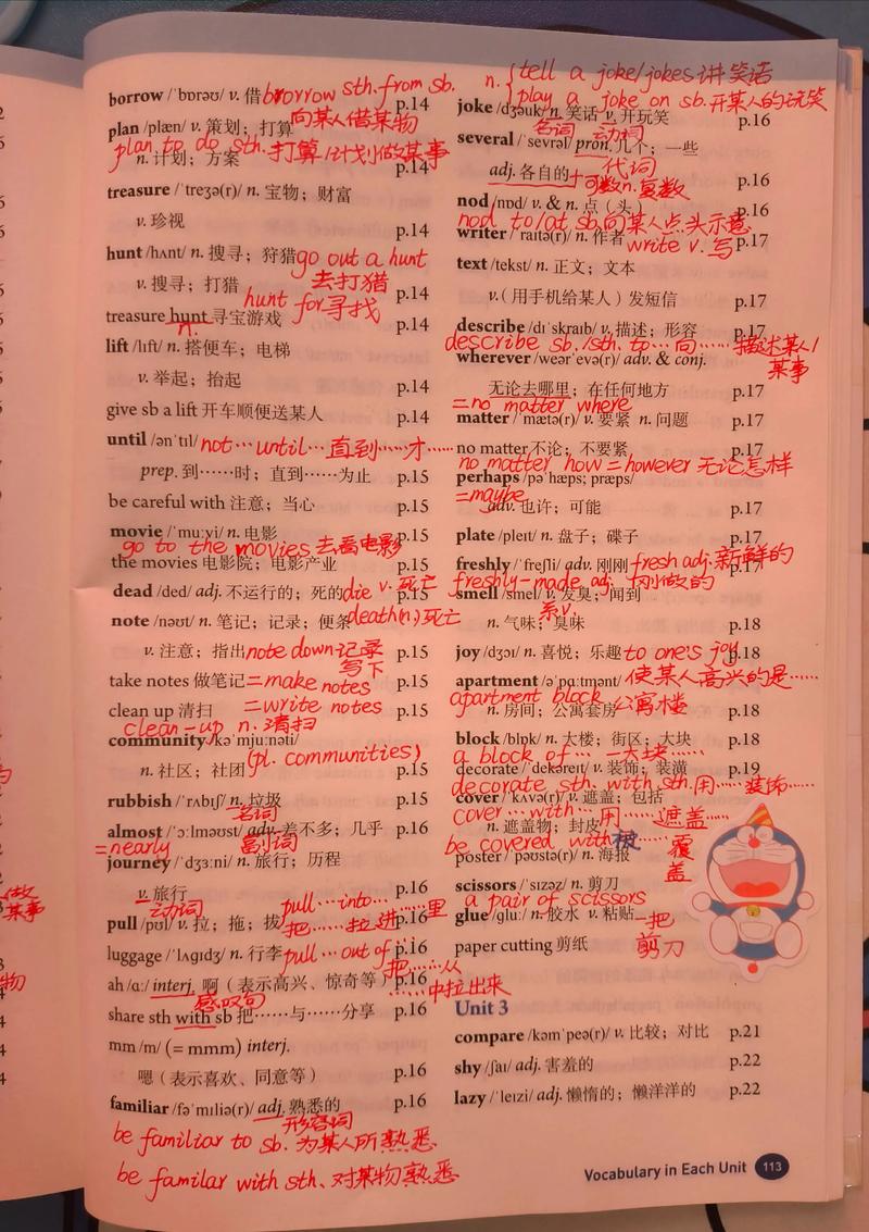 人教英语八年级上册单词