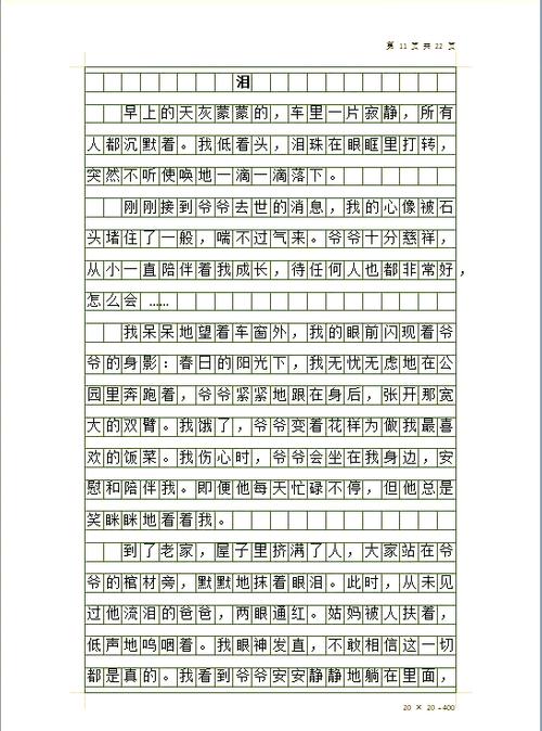 回忆是含泪的微笑作文