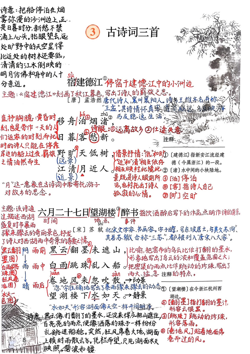 六年级3古诗运用答案