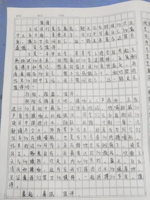值得xx作文600字