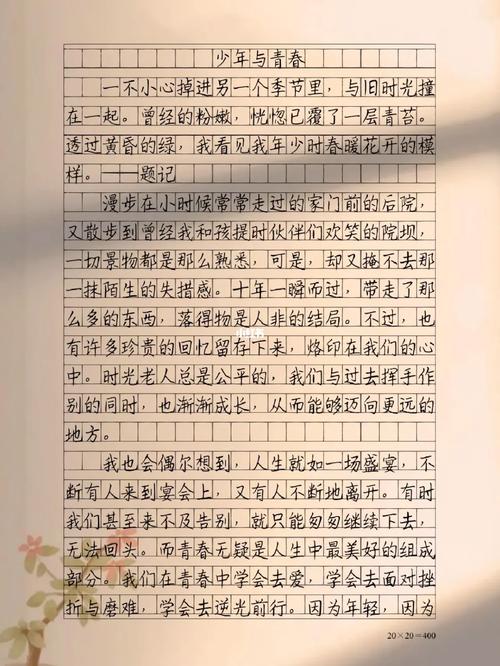 我与青春有个约定作文