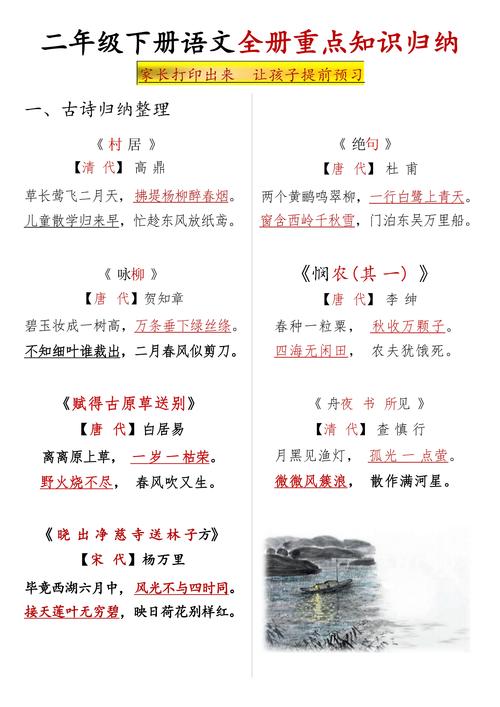 语文七年级下册的古诗词