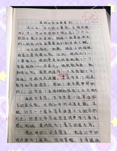 有一种力量叫坚持作文