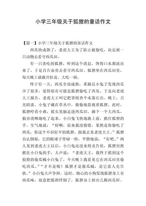 童话作文的题目有哪些