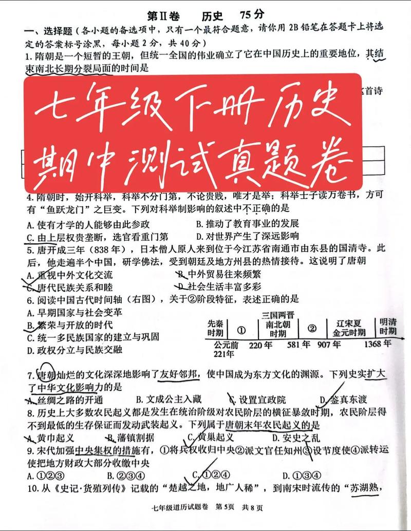 历史七年级 人教版期中