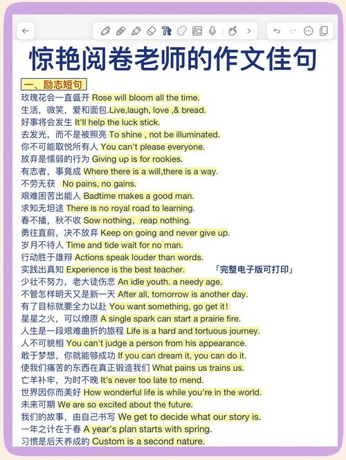 英语考试作文万能句子