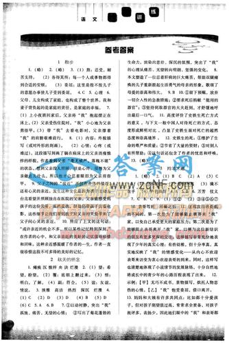 七年级上册同步语文答案