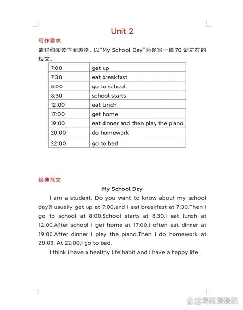 初一下册第二单元作文