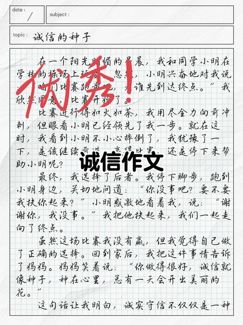 关于诚信的作文500