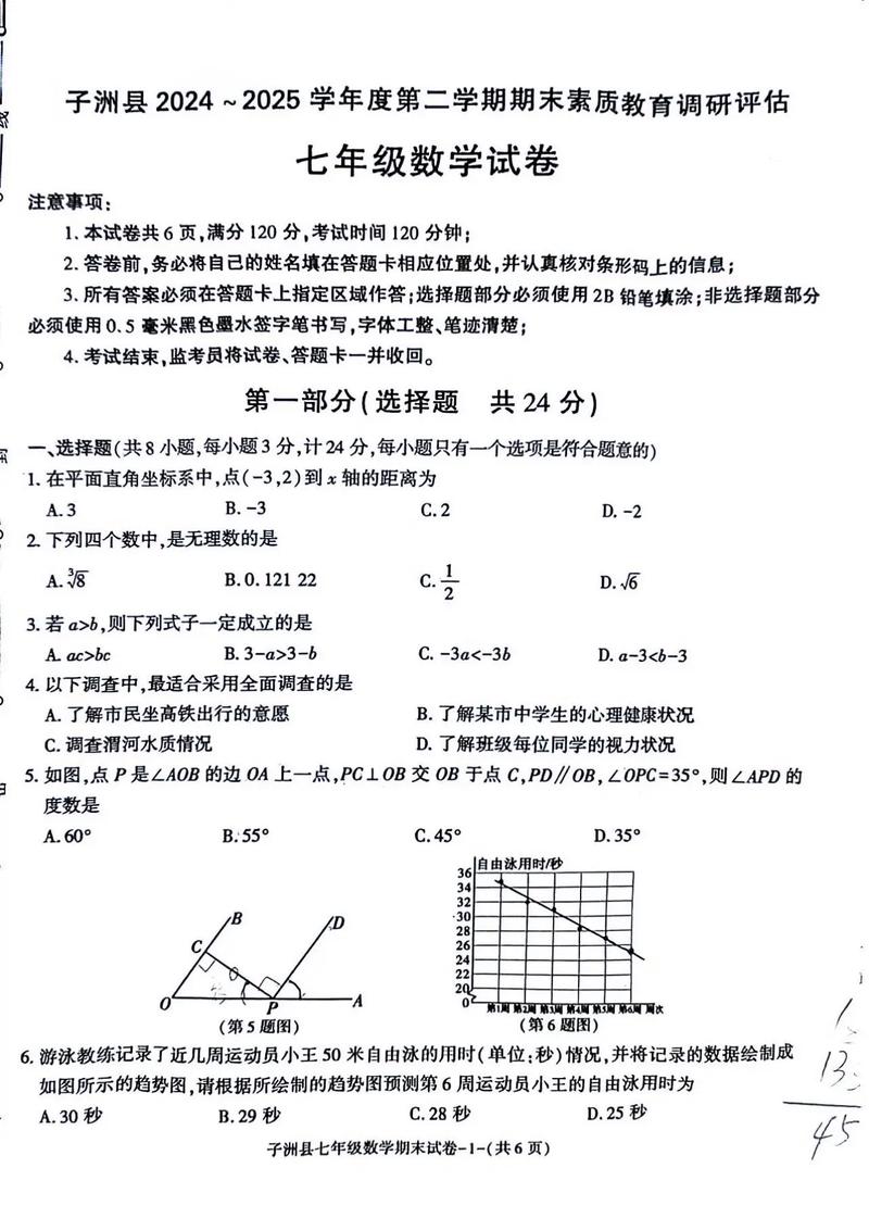 七年级下册 数学 期末