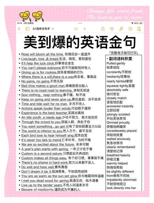 英语作文简单万能句子