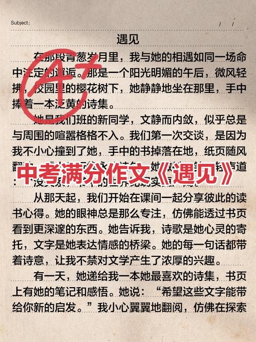 《遇见》中考满分作文
