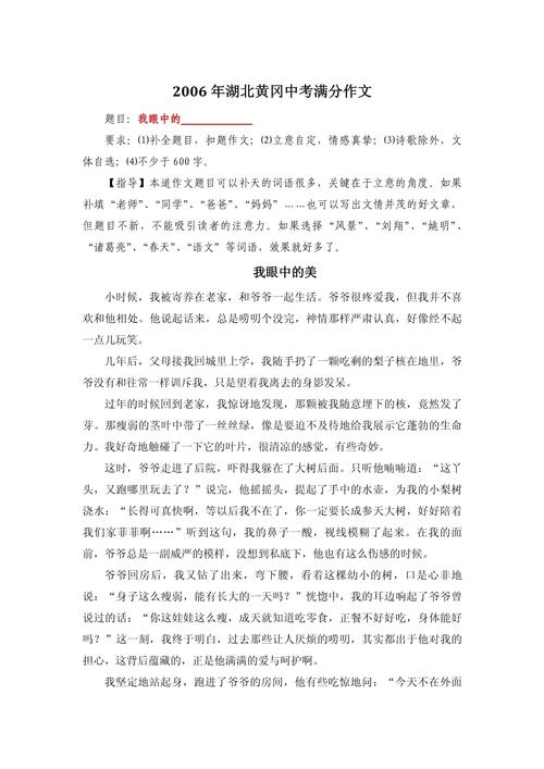 2010湖北卷作文题究竟是什么?