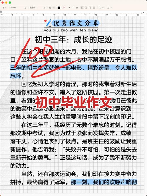 初中毕业作文500