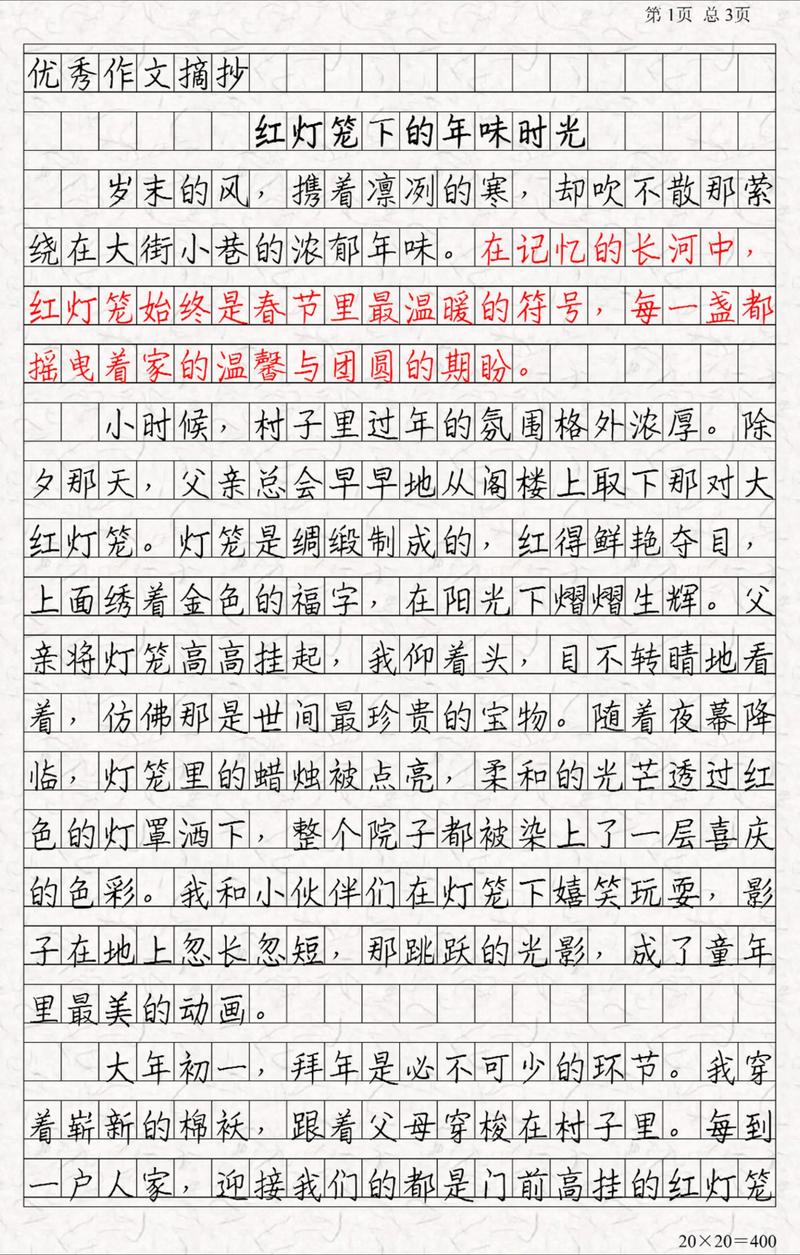 初中作文 春节趣事