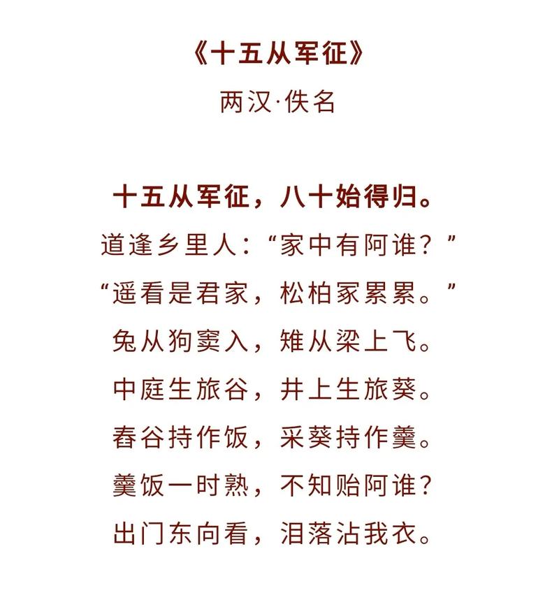 作文改写十五从军征