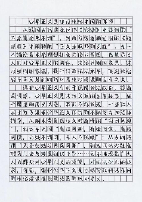 公平 高中作文素材