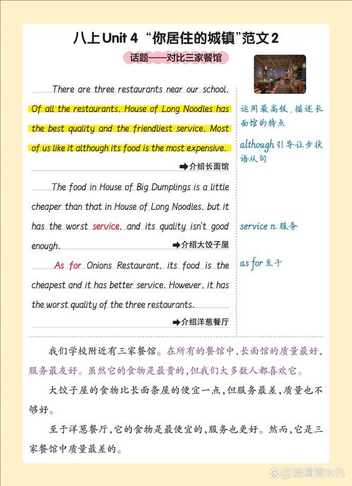 八年级第四单元作文该怎么写？