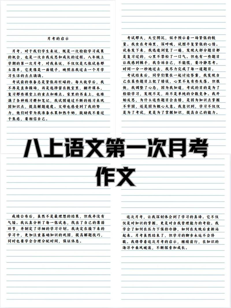 八年级语文考试作文