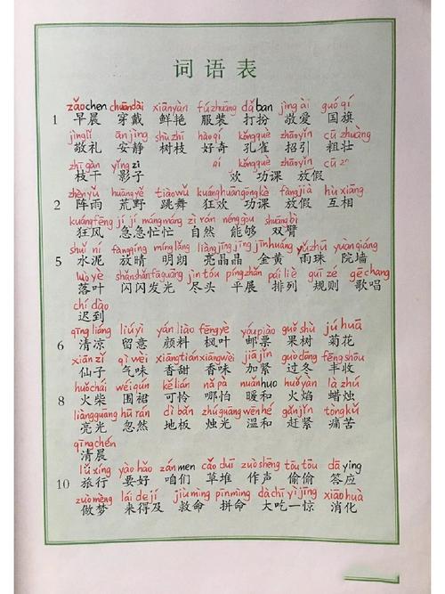 三年级上词语怎么学？