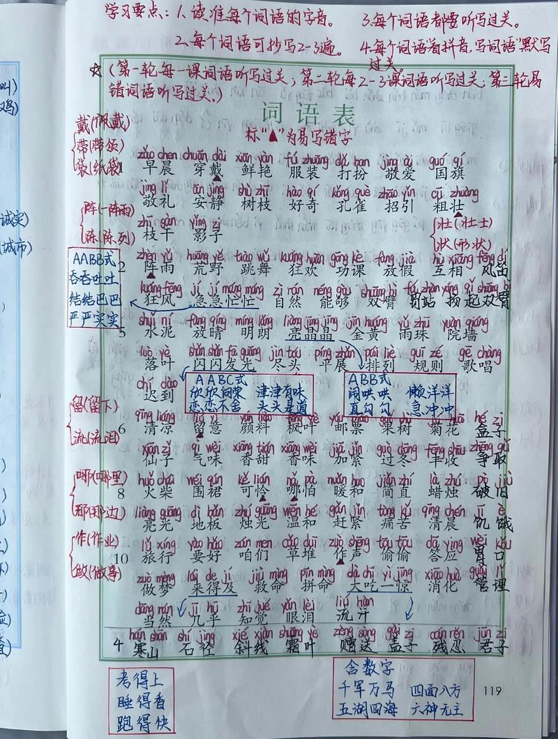 三年级上词语怎么学？