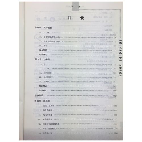 北京课改版八年级物理重点难点解析？