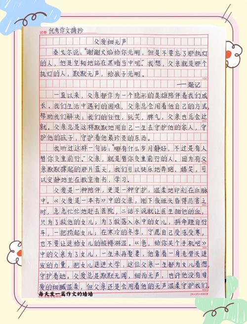 父亲的爱为何能撑起满分作文的天空？