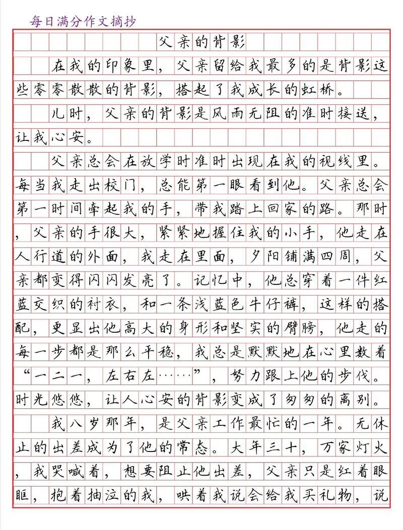 父亲的爱为何能撑起满分作文的天空？