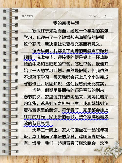 寒假生活作文 初三