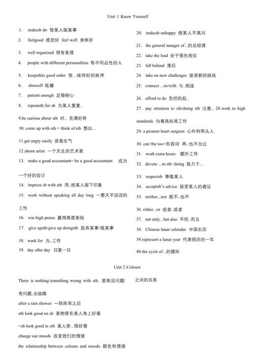 九年级上重点英语短语有哪些?