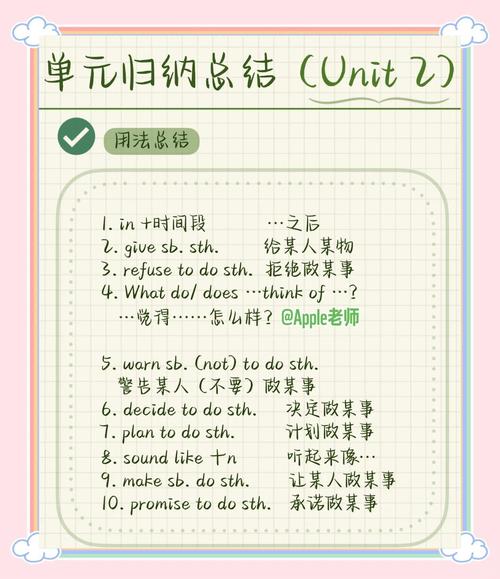 九年级英语二单元重点