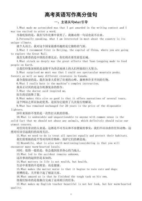 定语从句的英语作文