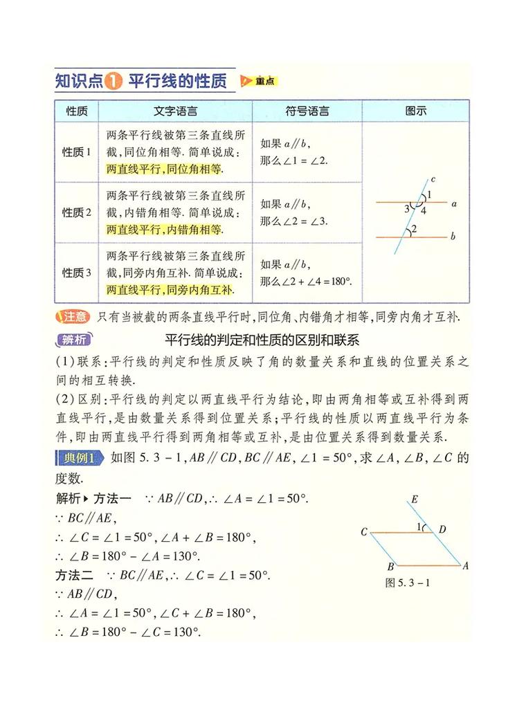 七年级数学下册的内容