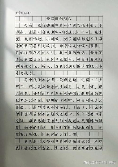 母爱的中考满分作文