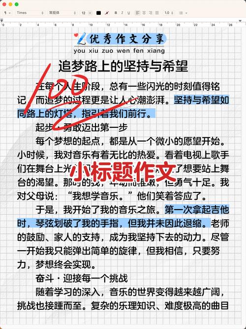 小标题作文的小标题