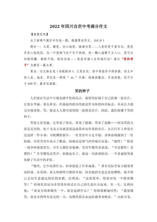 四川省中考满分作文有何秘诀？