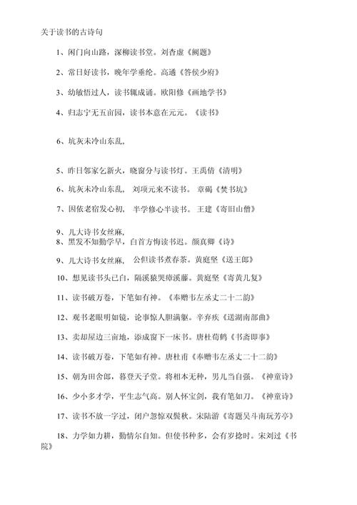 有关书读书的古诗名句