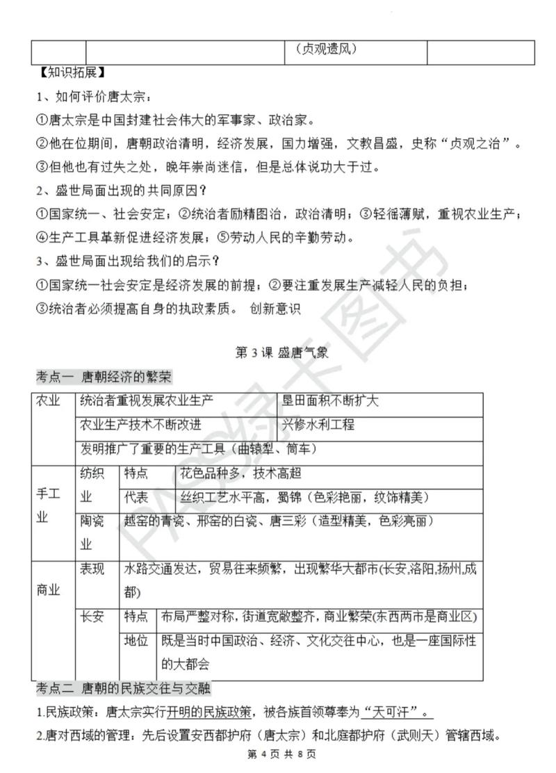 五四制六年级下册历史有何重点？