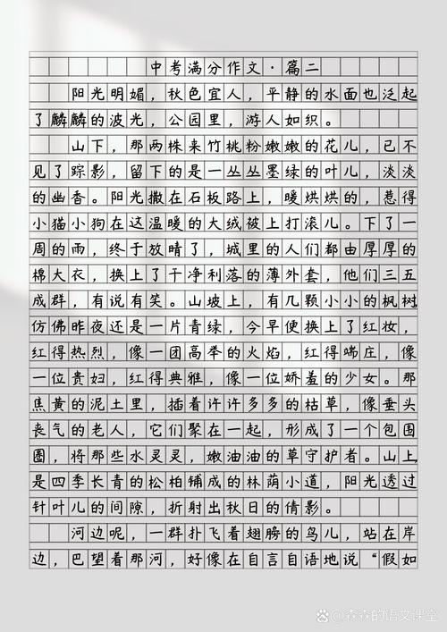 中考满分作文人教版