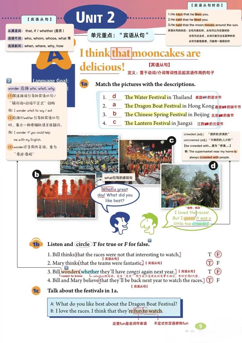 九年级新目标英语课文有何重点？