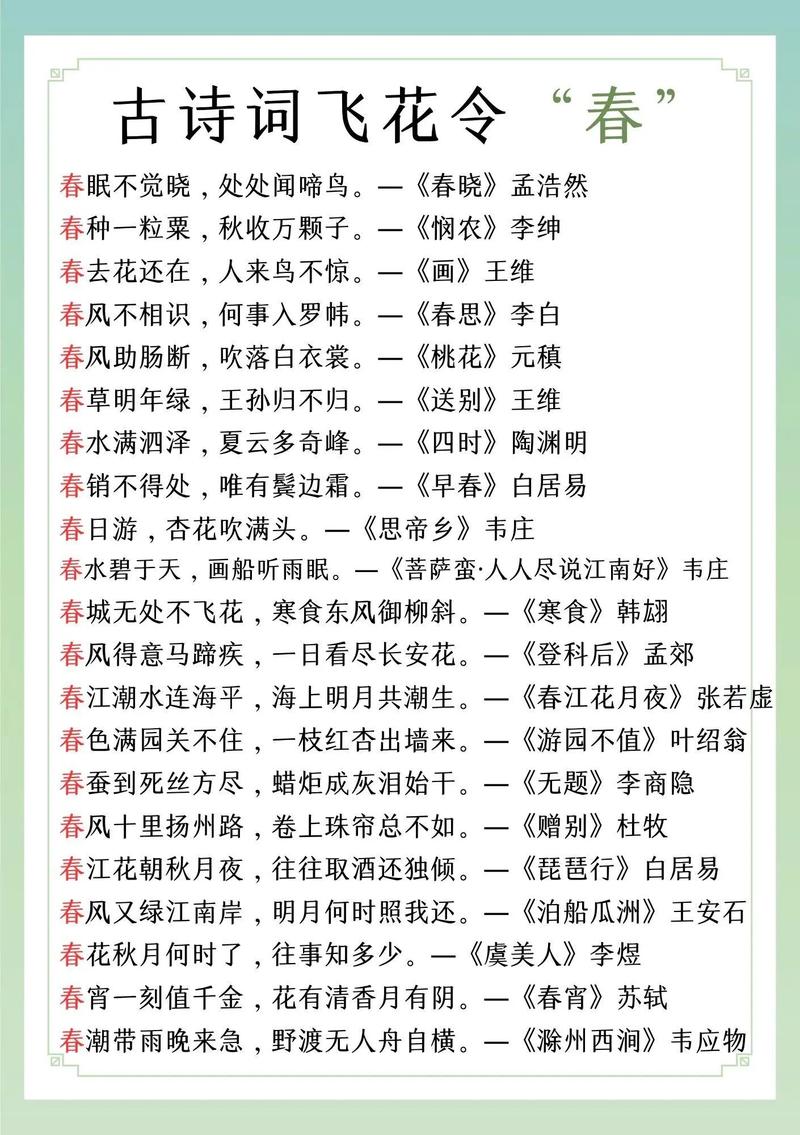 五首古诗如何写尽春天百态？