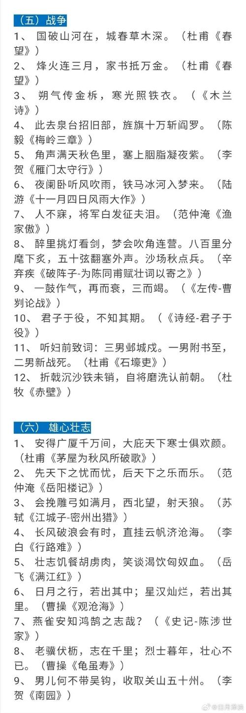 包头中考语文课外古诗有哪些重点？