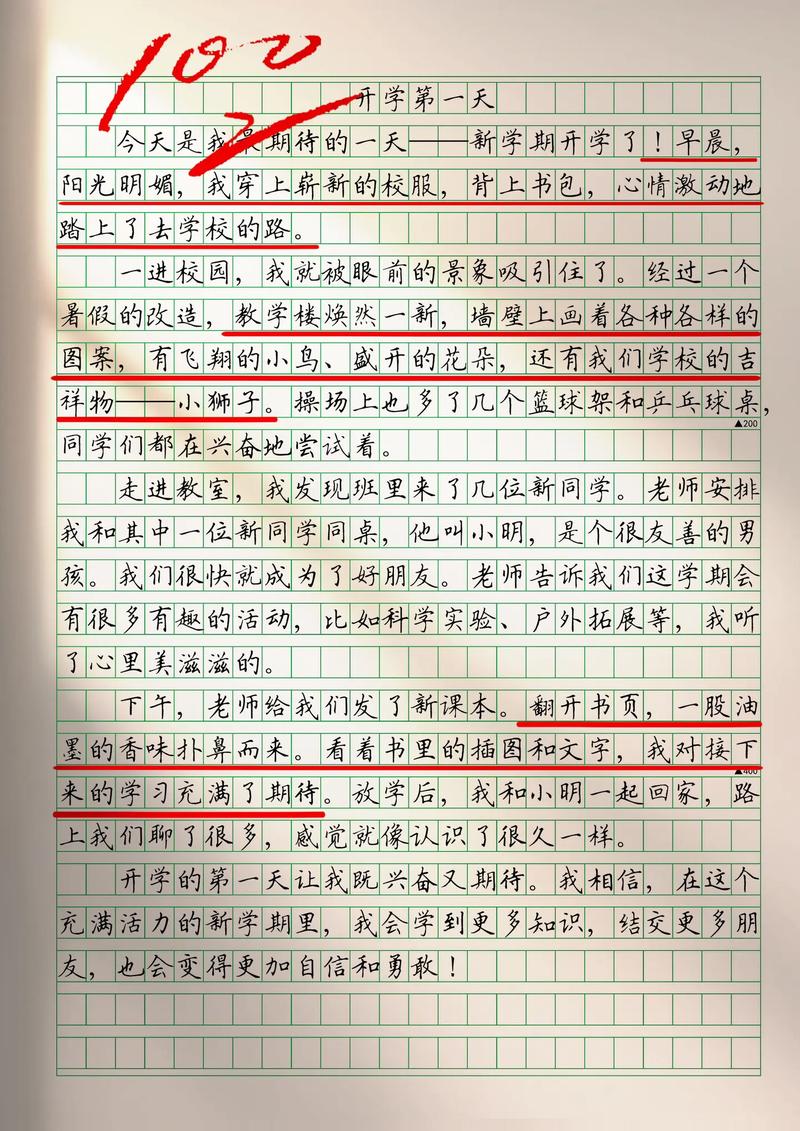 开学第一天心情作文，该写哪些事才真实？