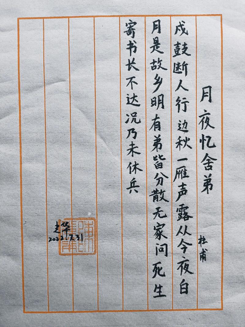 月夜忆舍弟默写，为何杜甫月夜独忆弟？