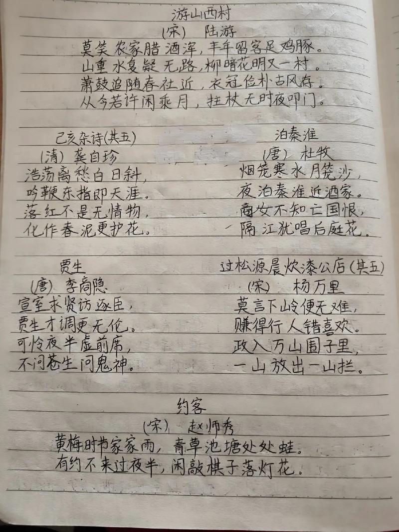 人教版初中古诗文默写有哪些易错字？