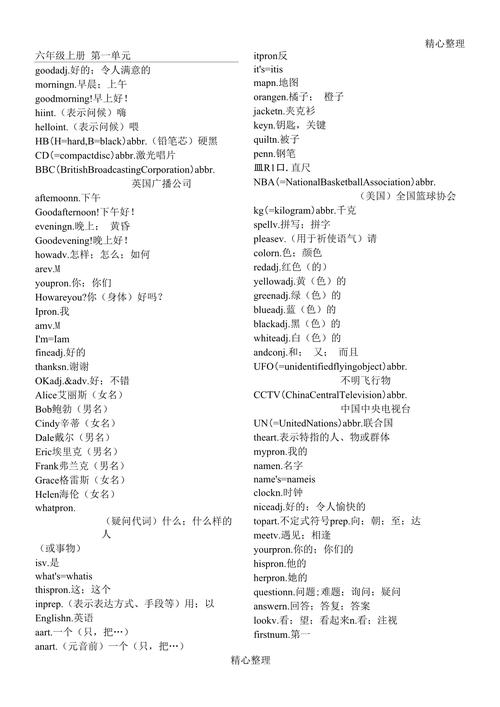 鲁教版七年级英语单词有哪些？