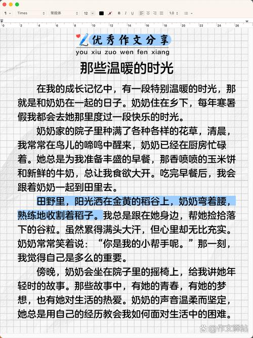 回忆那温暖时光作文